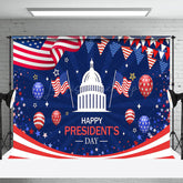 Lofaris White House Festive Usa Flag Presidents Day Backdrop